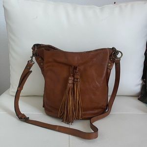Patricia Nash Otavia Brown Crossbody Leather Purse